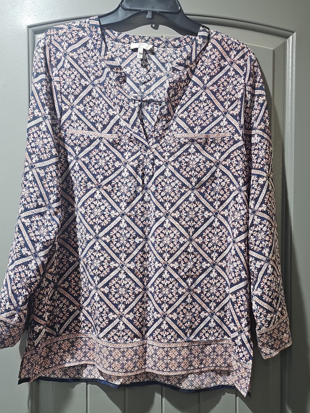 Women's Joie Silk Top Under The Elbow Sleeve In Good Condition (E)